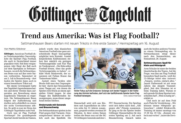 Göttinger Tageblatt: Was ist Flag Football